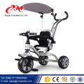 OEM kids push tricycle wholesale/kids metal tricycle push trike 360 totated wheels/cheap kids folding tricycle new models